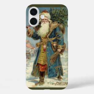 Weihnachten, Viktorianischer Weihnachtsmann mit Ba iPhone 16 Plus Hülle