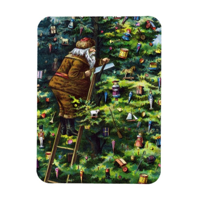 Weihnachten, Viktorianischer Weihnachtsmann mit Ba Magnet (Vertikal)