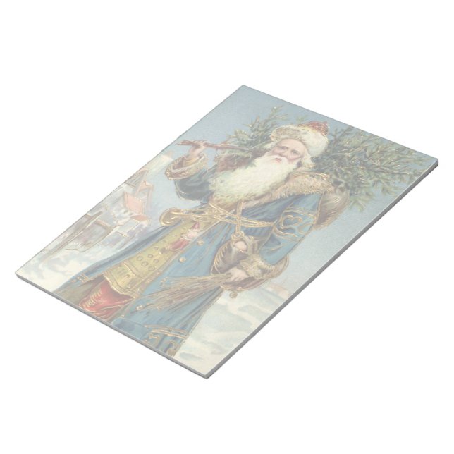 Weihnachten, Viktorianischer Weihnachtsmann mit Ba Notizblock (angewinkelt)