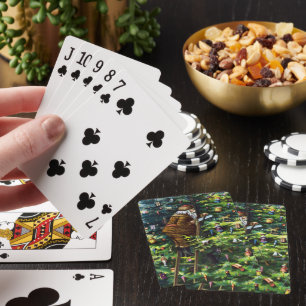 Weihnachten, Viktorianischer Weihnachtsmann mit Ba Spielkarten