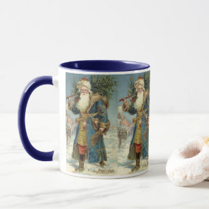 Weihnachten, Viktorianischer Weihnachtsmann mit Ba Tasse