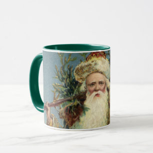 Weihnachten, Viktorianischer Weihnachtsmann mit Ba Tasse