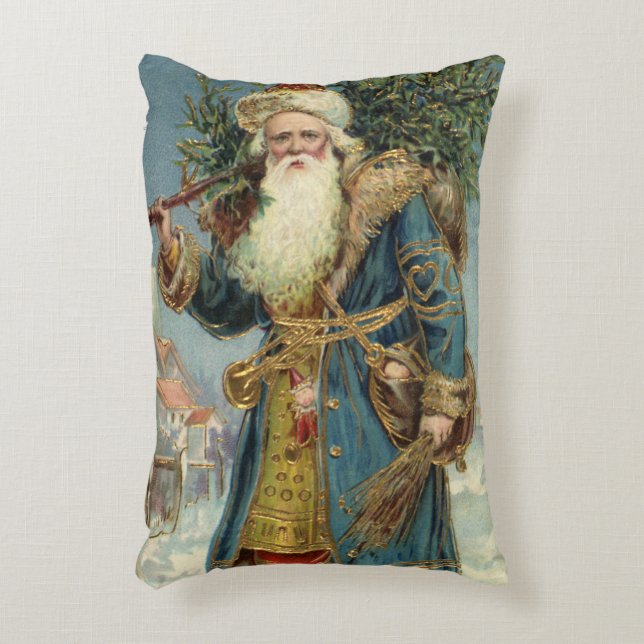 Weihnachten, Viktorianischer Weihnachtsmann mit Ba Zierkissen (Vorderseite(Vertikal))