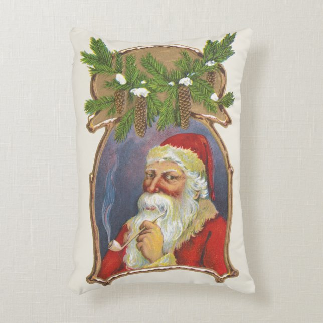Weihnachten, Viktorianischer Weihnachtsmann mit Pi Dekokissen (Vorderseite(Vertikal))