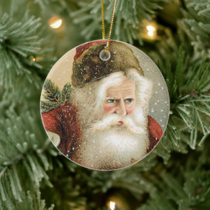 Weihnachten, Viktorianischer Weihnachtsmann mit Pi Keramik Ornament