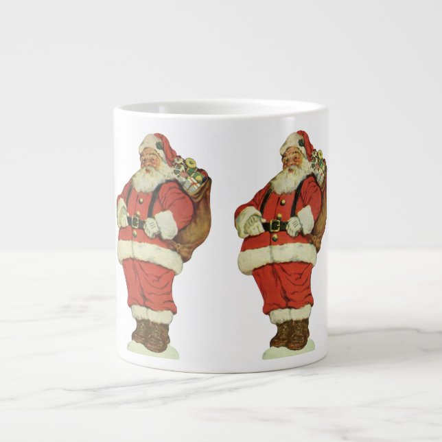 Weihnachten, Viktorianischer Weihnachtsmann mit Sp Jumbo-Tasse (Vorderseite)