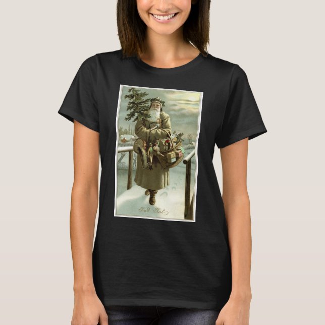 Weihnachten, Viktorianischer Weihnachtsmann mit Sp T-Shirt (Vorderseite)