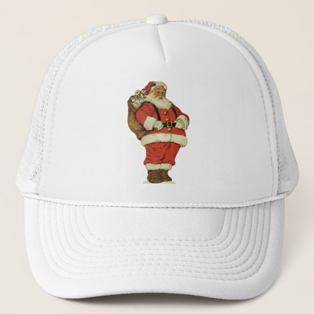 Weihnachten, Viktorianischer Weihnachtsmann mit Sp Truckerkappe (Vorderseite)