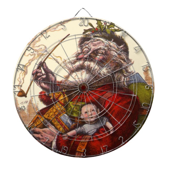 Weihnachten, Viktorianischer Weihnachtsmann Pipe T Dartscheibe (vorne)