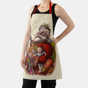Weihnachten, Viktorianischer Weihnachtsmann Pipe T Schürze