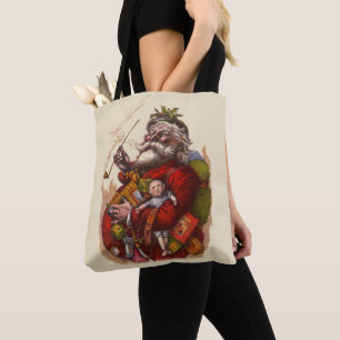 Weihnachten, Viktorianischer Weihnachtsmann Pipe T Tasche