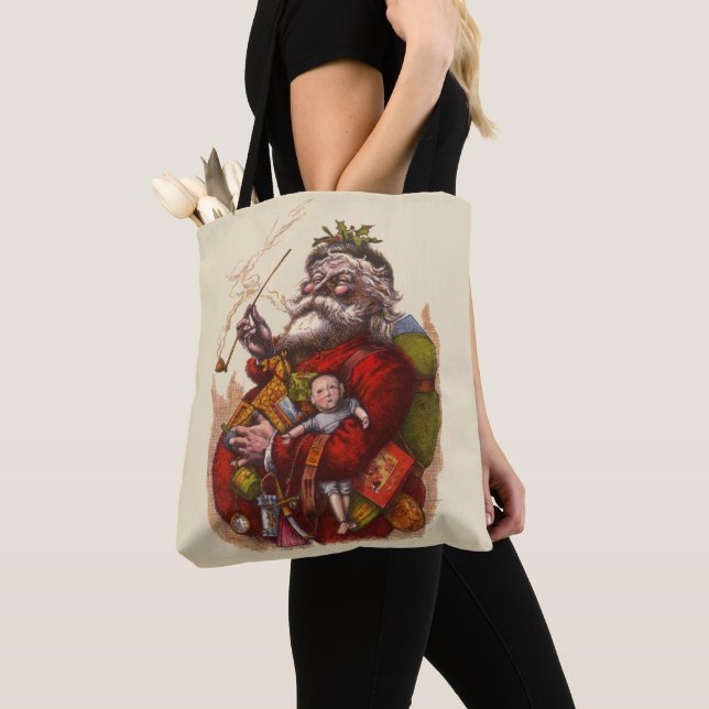 Weihnachten, Viktorianischer Weihnachtsmann Pipe T Tasche (Von Nahem)