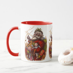 Weihnachten, Viktorianischer Weihnachtsmann Pipe T Tasse