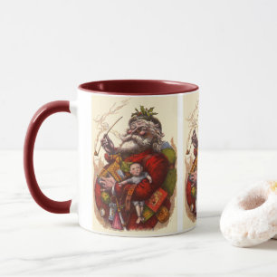 Weihnachten, Viktorianischer Weihnachtsmann Pipe T Tasse