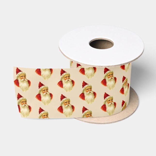 Weihnachten Viktorianischer Weihnachtsmann Satinband (Spule)