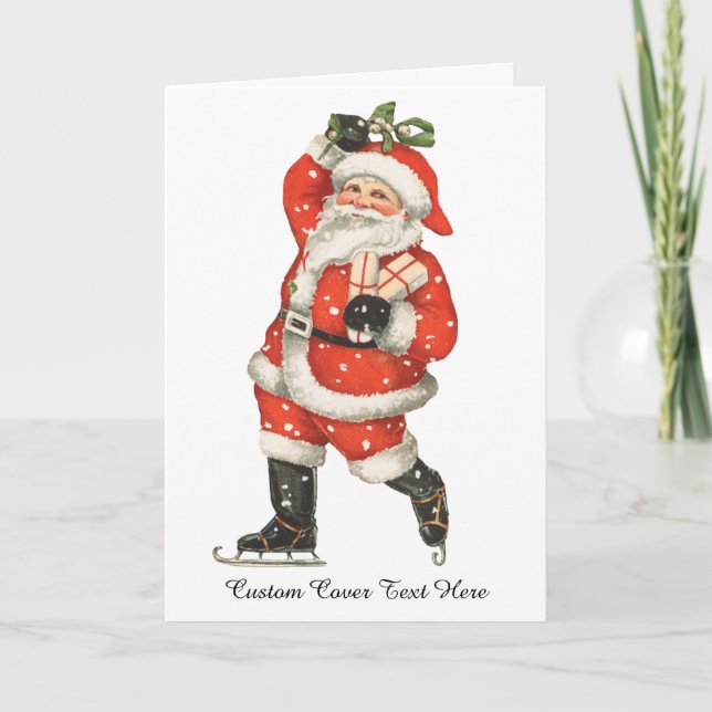 Weihnachten Viktorianischer Weihnachtsmann Skater (Vorderseite)