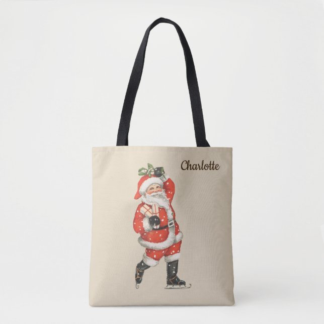 Weihnachten Viktorianischer Weihnachtsmann Skater Tasche (Vorderseite)