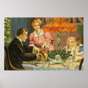 Weihnachten, Viktorianisches Familienessen Poster