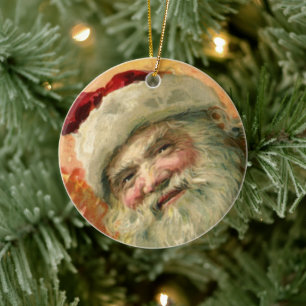 Weihnachten, Viktorianisches Weihnachtsportrait Keramikornament