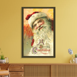 Weihnachten, Viktorianisches Weihnachtsportrait Leinwanddruck