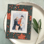 Weihnachten Vintag Rote Grüne Zwei Vertikale Foto<br><div class="desc">Weihnachten Vintage Rote Botanische Landschaft Zwei vertikale Foto Ferienkarte</div>