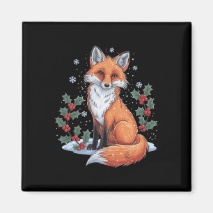 Weihnachten Vintage 90er Fuchs Waldtier Cottagec Magnet