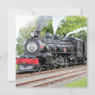 Weihnachten Vintage-Dampflokzug Rot Cute Karte
