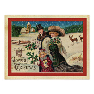 Weihnachten, Vintage Feiertage Fotodruck
