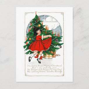 WEIHNACHTEN VINTAGE-GRUSSKARTE POSTKARTE