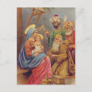 Weihnachten Vintage Krippe Jesus Illustration