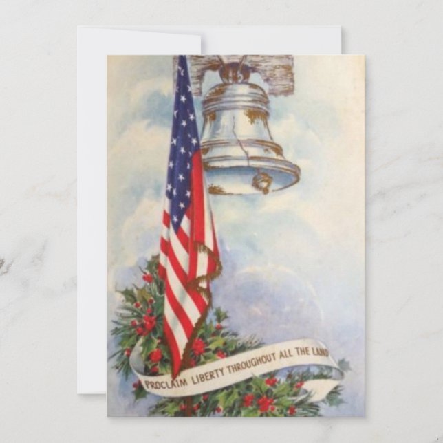 Weihnachten Vintage Patriotische Amerikanische Fah (Vorderseite)