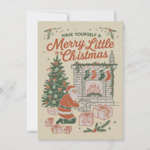 Weihnachten Vintage Retro Weihnachtsmann Geschenke