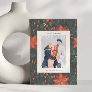 Weihnachten Vintage Rotes Grünzeug Zwei Vertikale