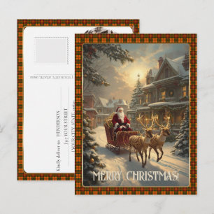 Weihnachten Vintage Santa Benutzerdefiniertes Foto