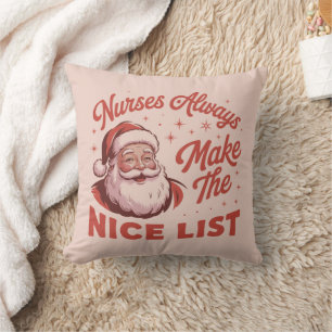 Weihnachten Vintage Santa Krankenschwestern stehen Kissen