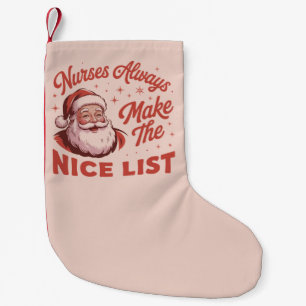 Weihnachten Vintage Santa Krankenschwestern stehen Kleiner Weihnachtsstrumpf