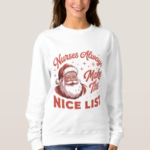Weihnachten Vintage Santa Krankenschwestern stehen Sweatshirt