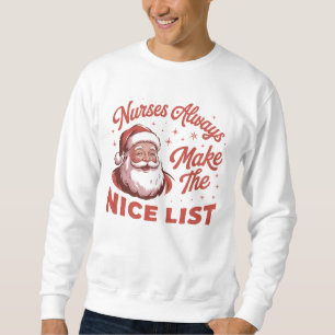 Weihnachten Vintage Santa Krankenschwestern stehen Sweatshirt