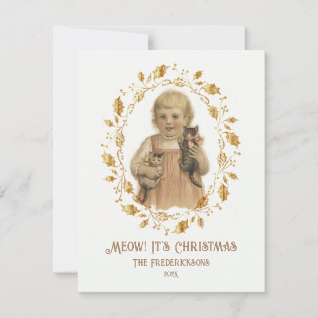 Weihnachten - Vintage Weihnachtskarte (Vorderseite)