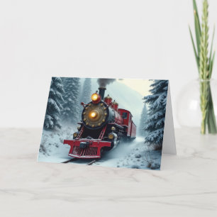 Weihnachten Vintage Winter Dampflokomotive