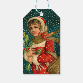 Weihnachten Vintager Feiertag Geschenkanhänger