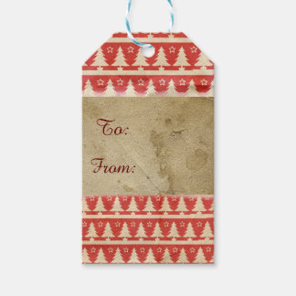 Weihnachten Vintager Feiertag Geschenkanhänger