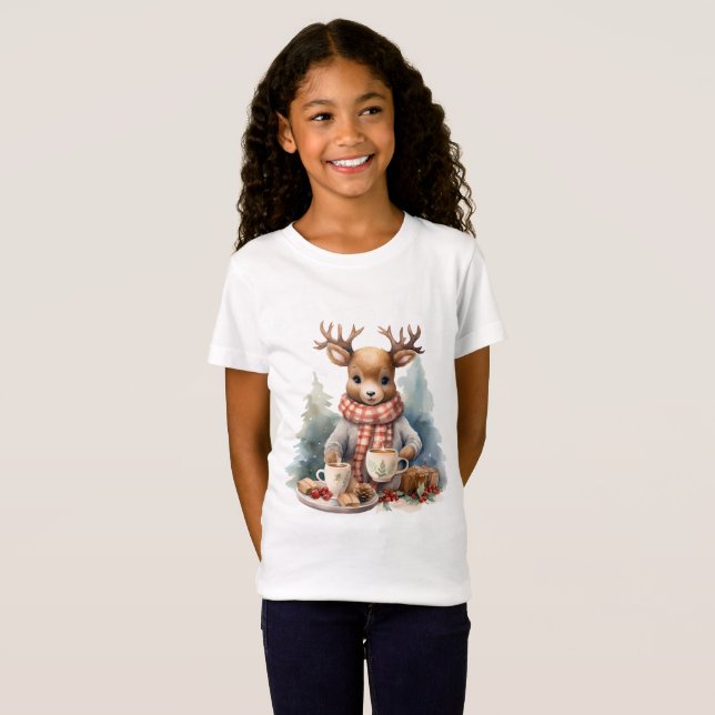 Weihnachten Vintager rustikaler T - Shirt (Vorne ganz)
