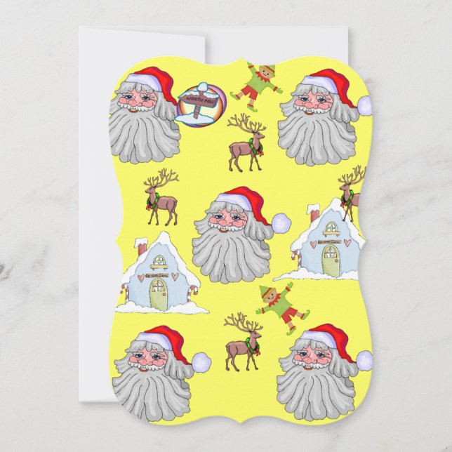 Weihnachten Vintager Weihnachtsfeiertag - Flachbil Karte (Vorderseite)