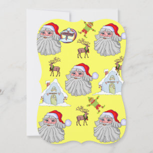 Weihnachten Vintager Weihnachtsfeiertag - Flachbil Karte
