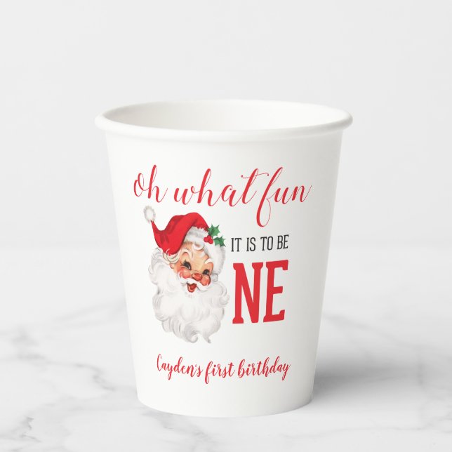 Weihnachten Vintager Weihnachtsfeiertag Pappbecher (Vorderseite)