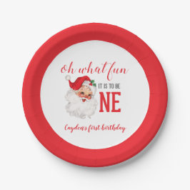 Weihnachten Vintager Weihnachtsfeiertag Pappteller