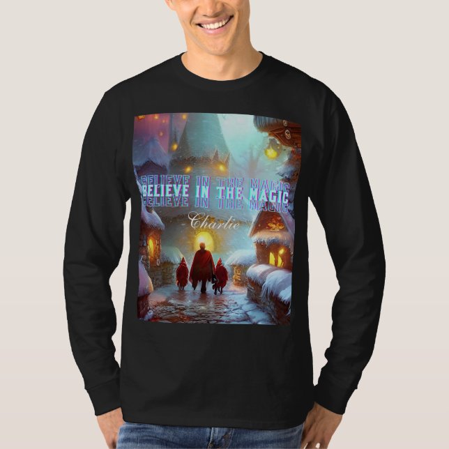 Weihnachten Vintager Winterwunder T-Shirt (Vorderseite)