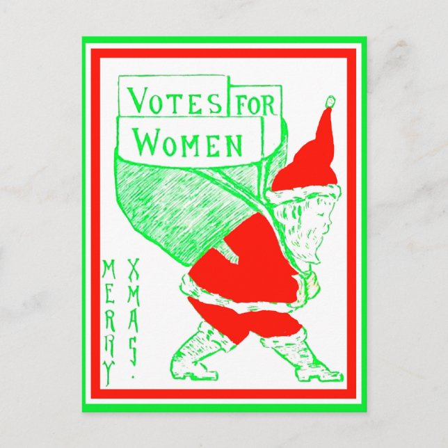 Weihnachten - Vintages Frauenleiden (Kopie) Postkarte (Vorderseite)