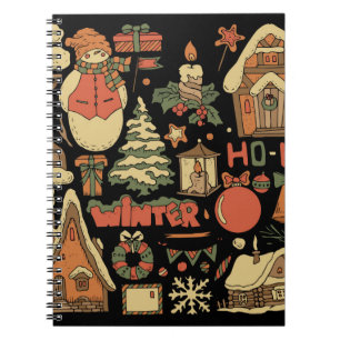 Weihnachten Vintages Set 1 Notizblock